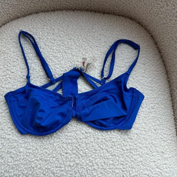 Solid & Striped Blue Bikini Top - Picture 3 of 4